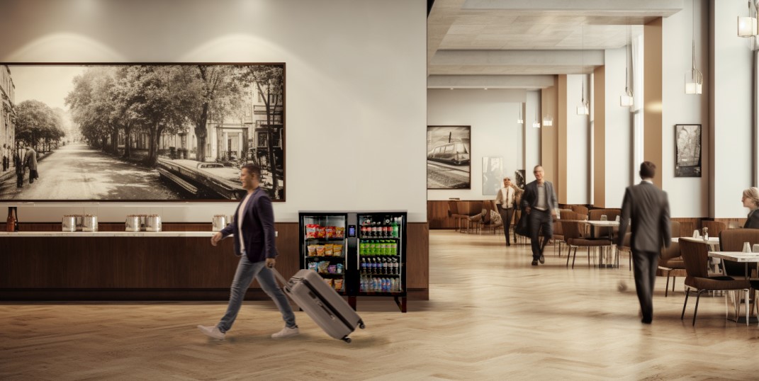 Stylish lobby with NookMart unit